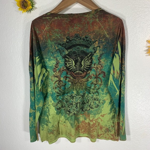 Lane Bryant Sublimation Graphic Gemmed Top Plus Size 18-20 Women’s - Picture 5 of 11